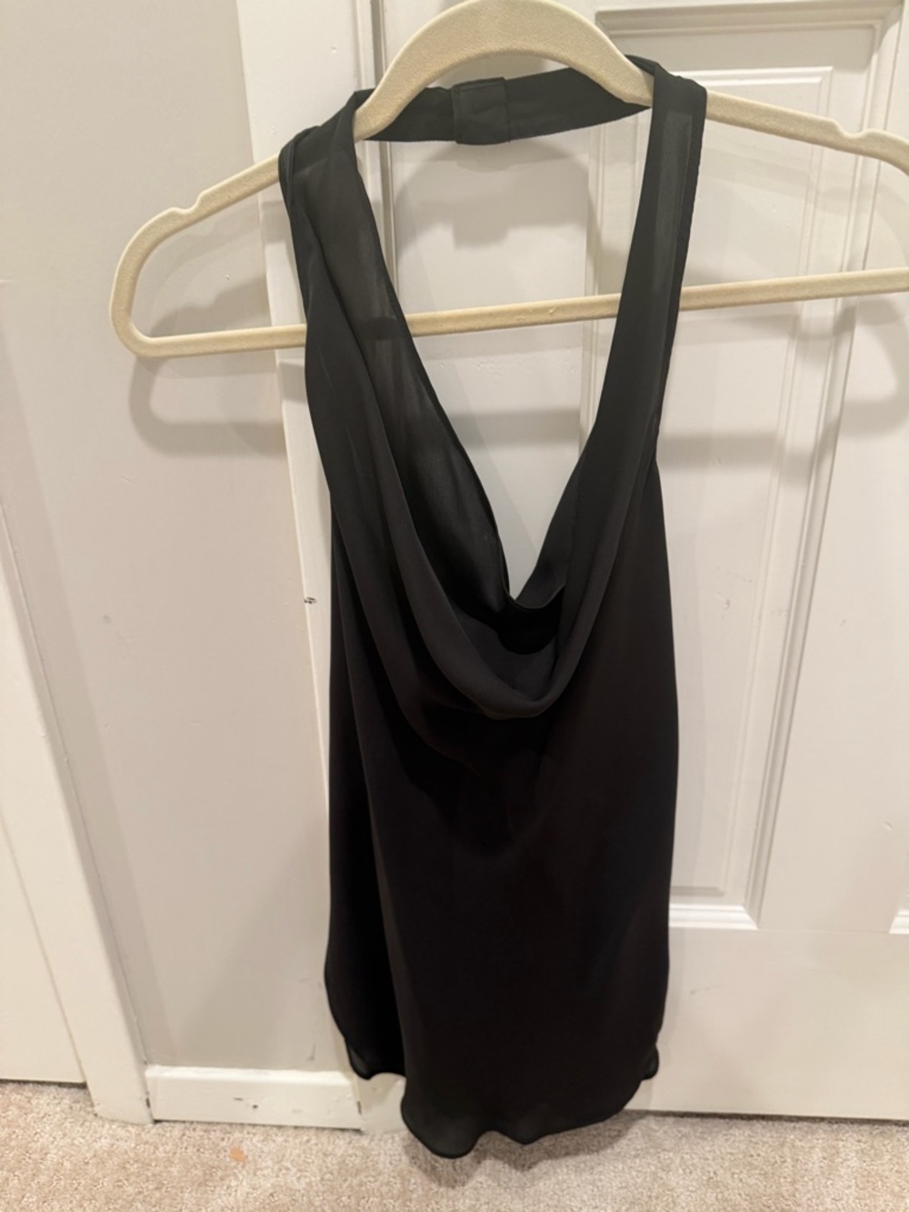 Gunmetal Draped Back Sleeveless Camisole